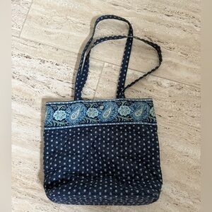 Vintage (early 2000s) Vera Bradley shoulder bag, Seaport Navy retired pattern